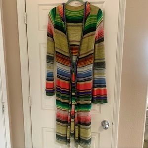 Free People Long Knitted Cardigan with hood